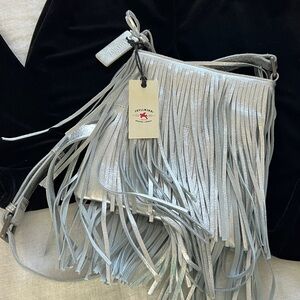 SASSY! Idyllwind genuine leather Silver Fringe Crossbody Bag!